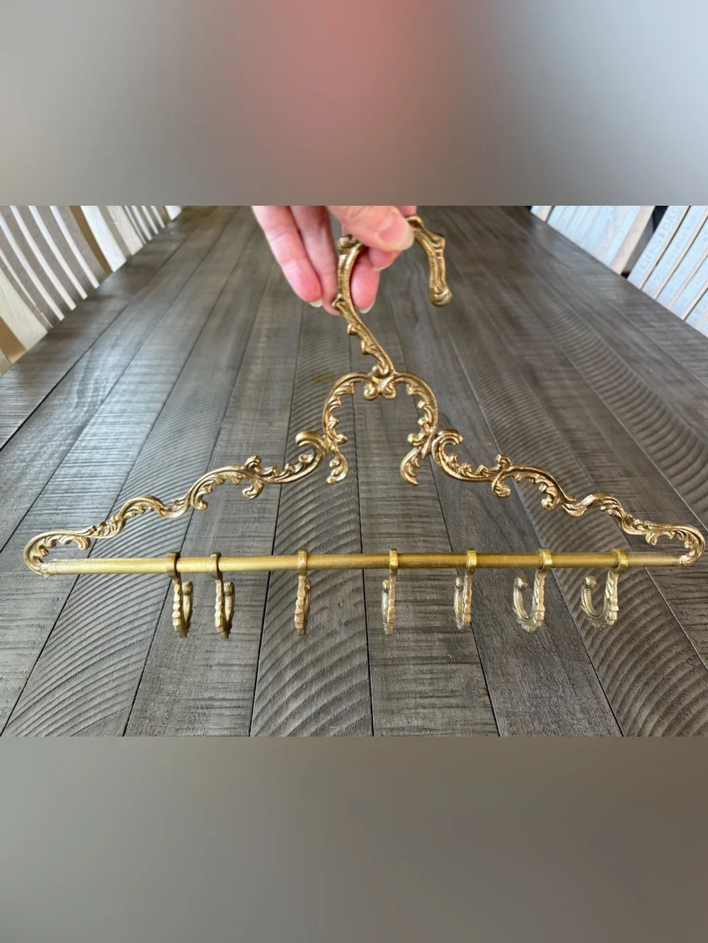 Victorian Trading Co. Parisian Brass Decorative 7-Hook Hanger